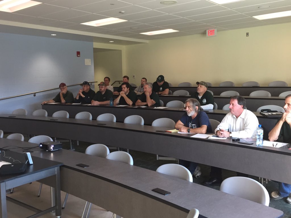 Facility Department of Greenfield Public Schools attending training for Asbestos Hazards, Exposure and Awareness