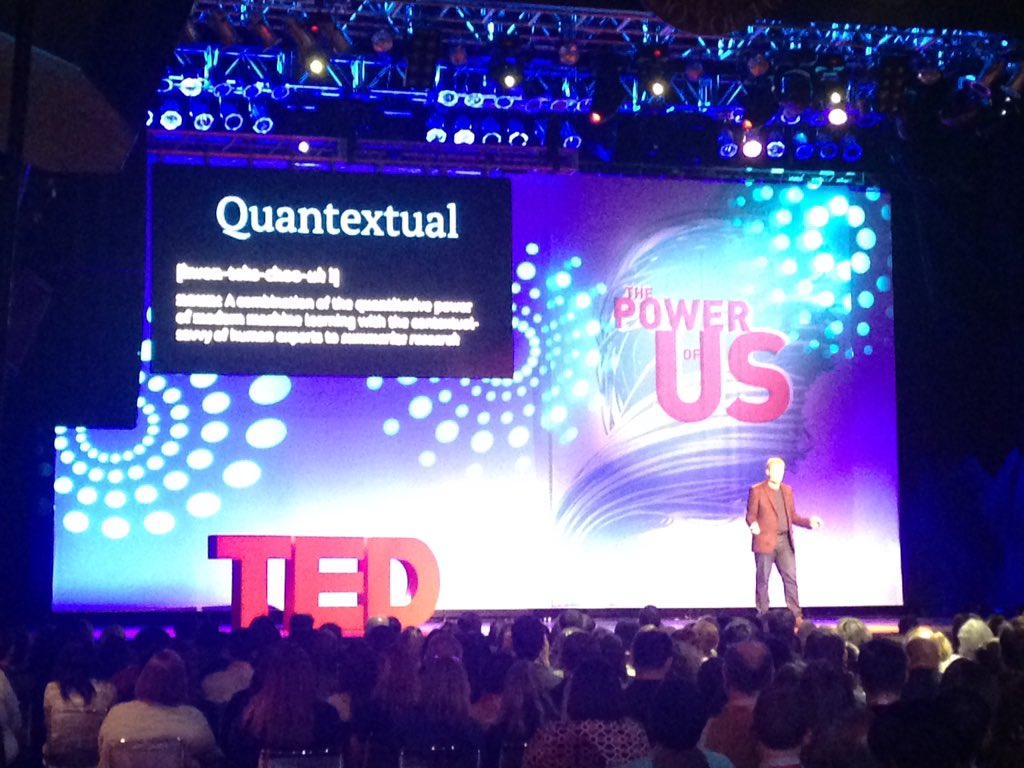 jsparklesr's tweet photo. @fintechsteve tells us all about #quantextual! @StateStreet @TEDpartners #TEDatStateStreet https://t.co/6XoQwgGL2y