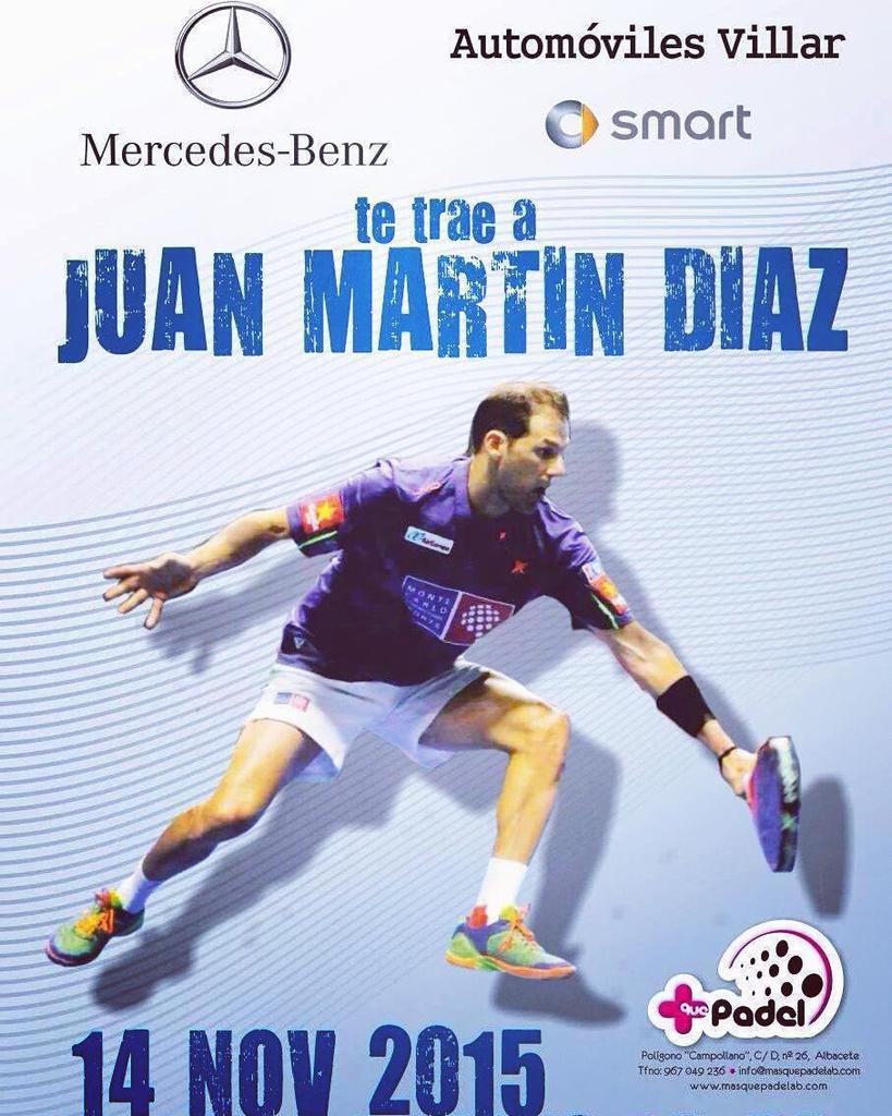 Padel_ig's tweet photo. @mb_albacete te trae a #JuanMartinDiaz a #Albacete 
#padel #worldpadeltour #wpt #masquepadel #spain #sport #otoño #… https://t.co/1yM6OWNaCg