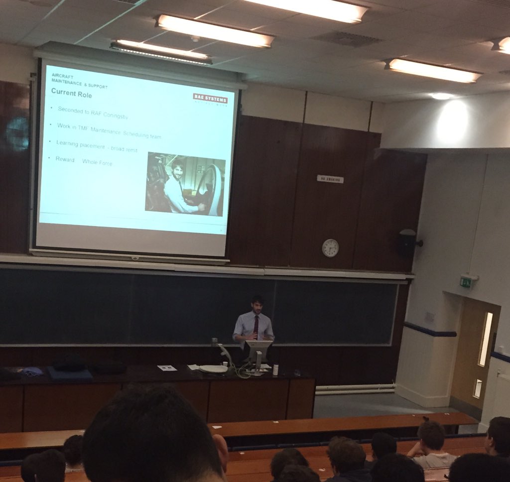 LivEngineersSoc's tweet photo. Great talks tonight by BAE and DE&amp;S for the second round of Engineering Insight #engineers @LivUniAlumni https://t.co/Gt4Qa64png