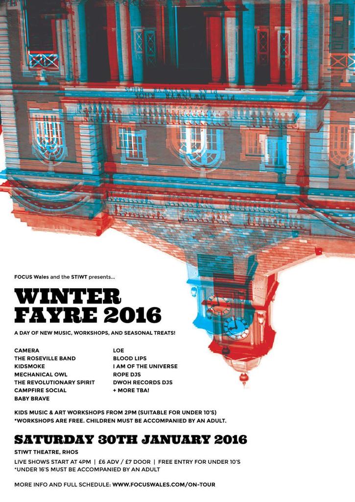 Excited to be playing this <a href="/thestiwt/">The Stiwt</a>  <a href="/FocusWales/">FOCUS Wales</a> WINTER FAYRE 2016 w/ lots of ace bands! facebook.com/events/6793285…