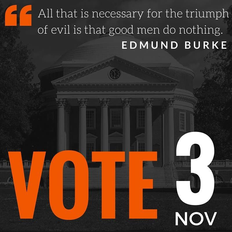legaffairsuva's tweet photo. Election Day is here! Make sure you make it out to vote until 7 PM! #UVAVotes https://t.co/5PeyvxvuJ9