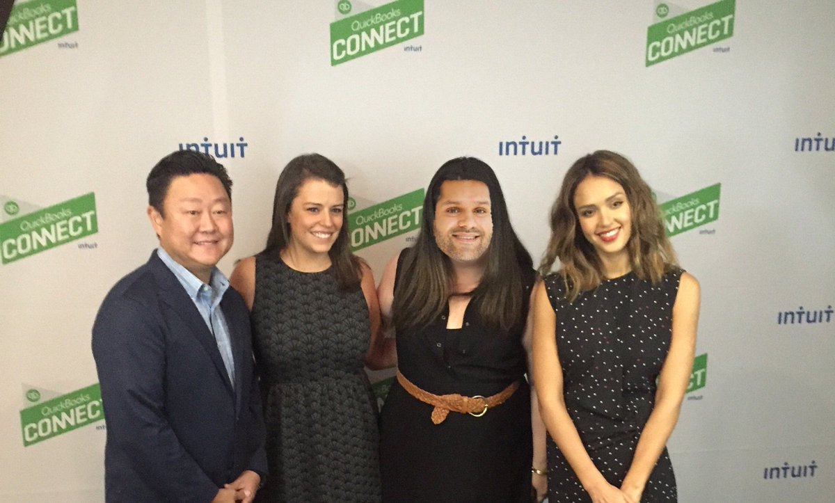 ch_hall's tweet photo. Didn't realise @Harj_Dhillon was at #QBConnect congrats on meeting @jessicaalba @QuickBooksUK https://t.co/yWYxmtwbRP