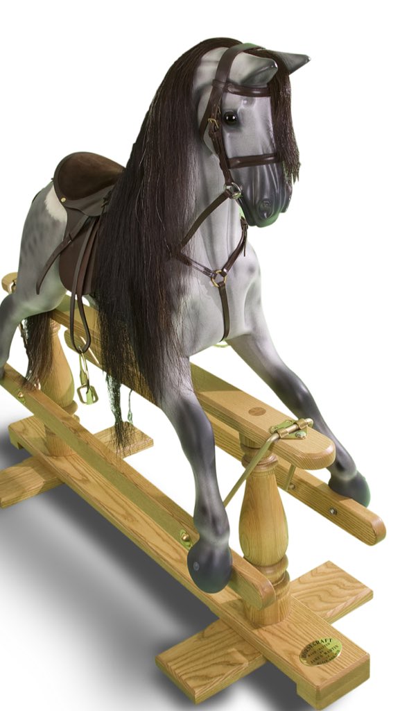 Our stunning 20th anniversary #dapple grey rocking #horse . See our #luxury range at horsecraftrockinghorses.co.uk