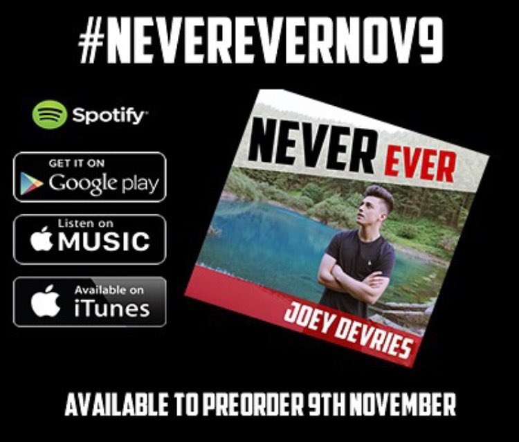 SoccerSix's tweet photo. Pre-order @JosephDevries' new single from 9th November! #NeverEverNov9 🙌 https://t.co/oHRe1bjaZU