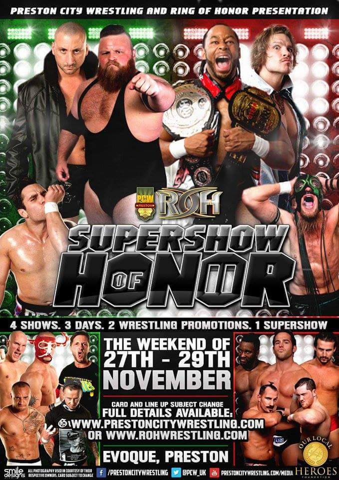 End of the month is close to sell out! get your tickets soon from prestoncitywrestling.com #ssoh2 #SupershowOfHonor2