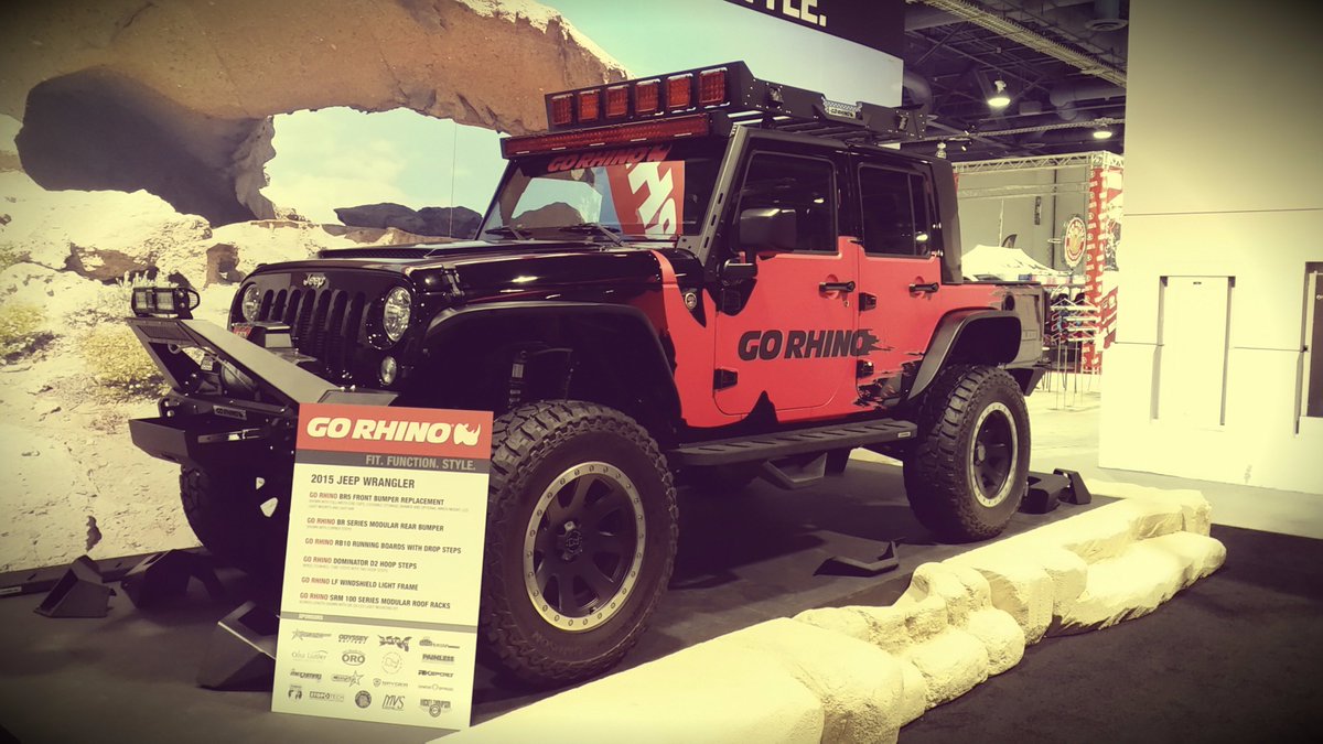 GoRhino's tweet image. #sema is here! Go Rhino is rockin #sema2015 this year! Keep checking back for more @SEMASHOW photos and videos #Jeep