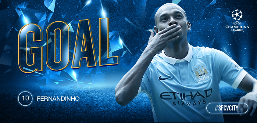 ManCity's tweet photo. 10. GOOOOOOAAAAAALLLL!!! @fernandinho!!!! #sfcvcity #mcfc https://t.co/QBUQxlGbTn