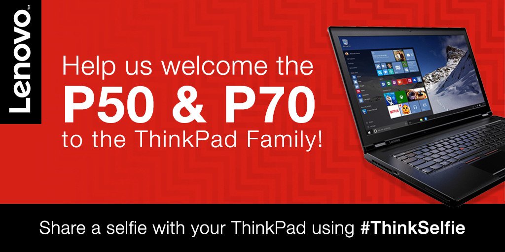 thinkstations's tweet photo. Shoutout to all of our #ThinkPad users! Share a selfie with your #ThinkPad using #ThinkSelfie. https://t.co/ohVaqah5ck