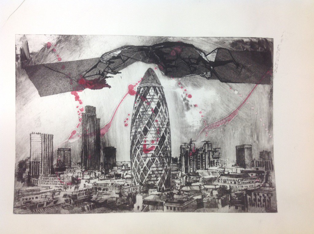 Now this is why I get a buzz from Art and the printing press #londonart
#urbanart#etching#canarywharf #sgreenart