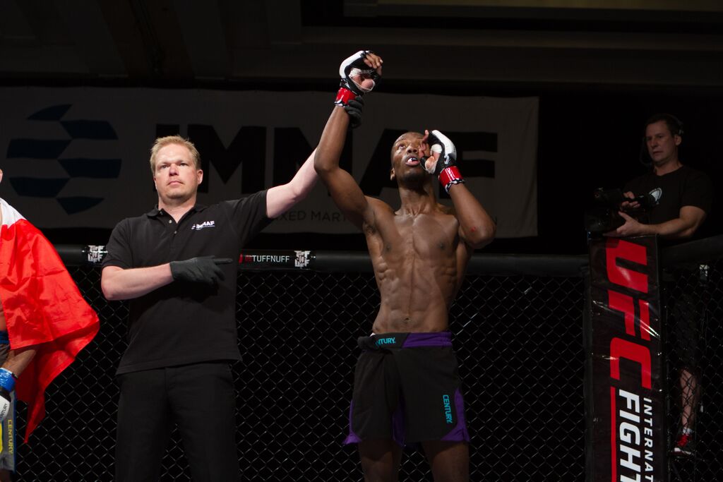 IMMAFed's tweet photo. #TakeoverTuesday: 145lb Gold medallist Frans Mlambo made the jump to pro at #BAMMA22 beating Darren O'Gorman. https://t.co/06VKkkAcID