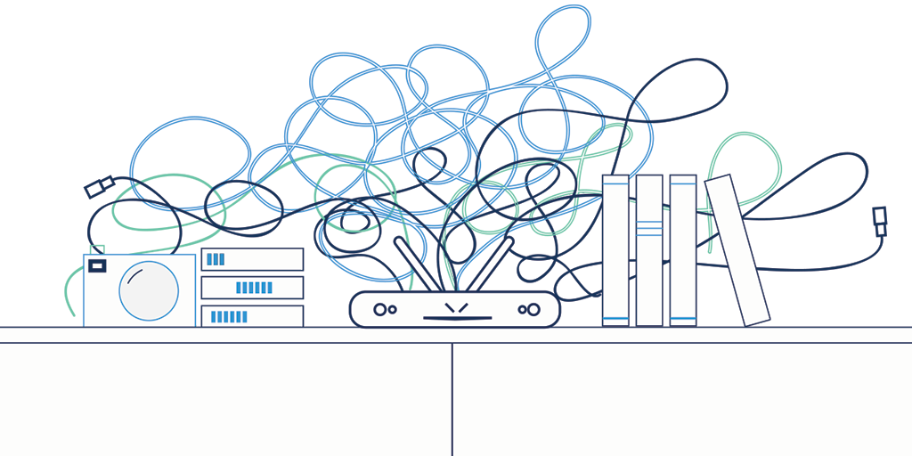 Google's tweet photo. If it’s called wireless, then why are there so many dang wires? #WiFiWoes https://t.co/KxjTzKBYvK https://t.co/6Gwywxn6Gr