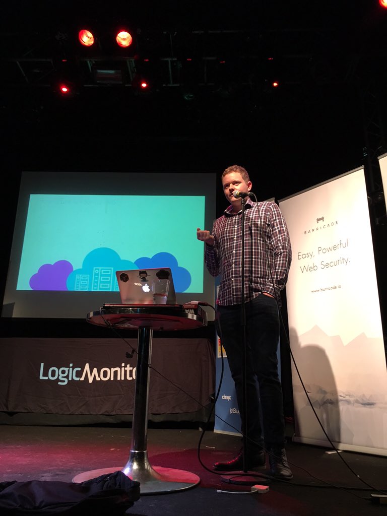 acloudguru's tweet photo. The @samkroon doing his thing in Dublin @AWSUserGroup .. https://t.co/yCcwGqkRo2