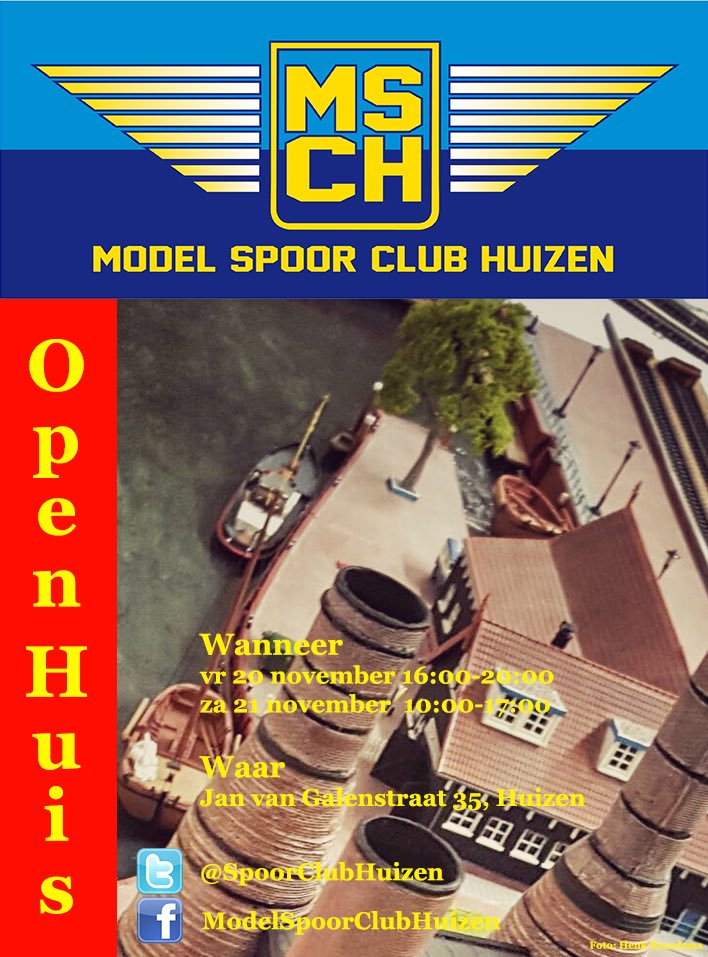 SpoorClubHuizen's tweet photo. De deuren gaan open bij Open Huis 2015 #MSCH. Kom jij ook even kijken? #Huizen #kalkovens #botterwerf #modelspoor https://t.co/nziQrUDDiU