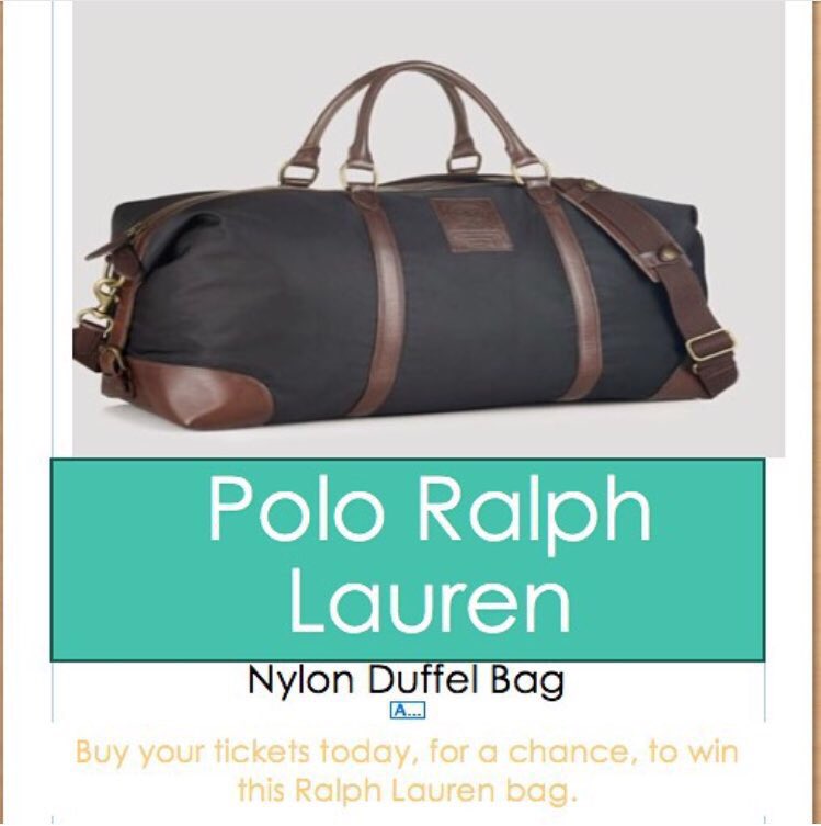 MdvInc_'s tweet photo. Buy your tickets today from a Moda Member for a chance to win this $300 duffle bag! Tickets are only $10 #mdvalpha 💜 https://t.co/CLs5haZNcP