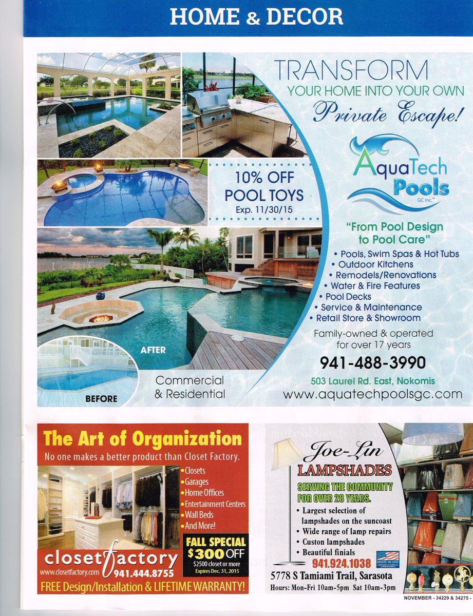AquaTechPoolsGC's tweet image. Our November Ad in Local Mag.com