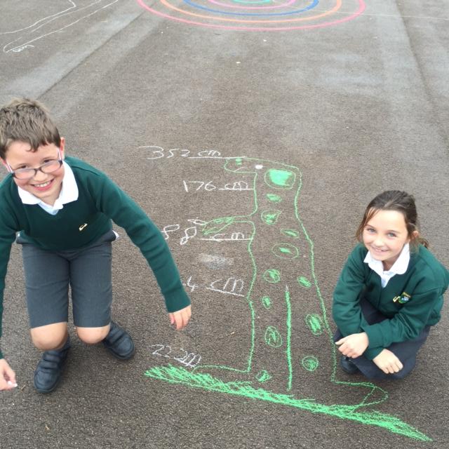 CVJSchool's tweet photo. 4A calculated the size of a dinosaur from just one foot print #clevermaths https://t.co/cljlGNVeVt