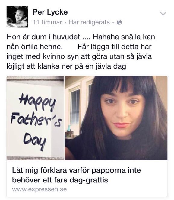 snubbarna's tweet photo. "Kan nån örfila henne"
"Detta har inget med kvinno syn att göra" https://t.co/zhBuRIUa23