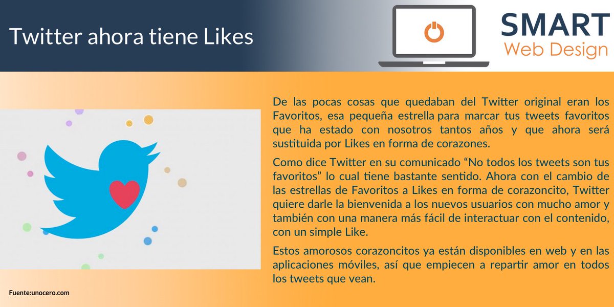 swthesign's tweet image. Twitter hace cambios para parecerse más a Facebook 😜
#SMARTWebDesign #Twitter #Like #Facebook