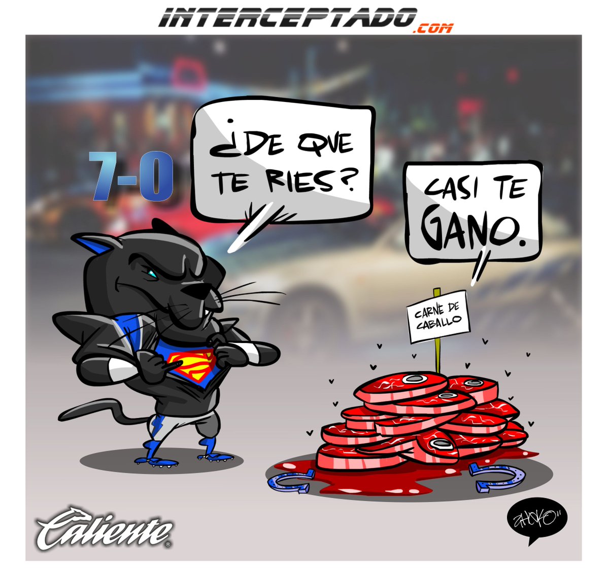 zheko_grafico's tweet photo. #ElCartonDelDia para @interceptado "Rápidos y furiosos" @Panthers @Colts #MNF #NFLesp @nflmx #coltsvspanthers https://t.co/LKM3ATrrpr