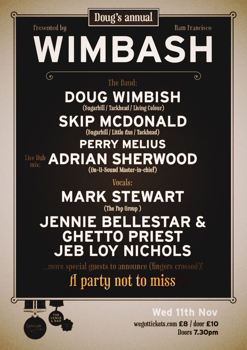 Ramsgate Music Hall (@ramsgatemh) on Twitter photo <a href="/DougWimbish/">Doug Wimbish</a> is back next Wednesday Kent. Yes bloody amazing <a href="/LivingColour/">Living Colour</a> bass dude is here with bad ass mates OMG! <a href="/DougWimbish/">Doug Wimbish</a> is back next Wednesday Kent. Yes bloody amazing <a href="/LivingColour/">Living Colour</a> bass dude is here with bad ass mates OMG!