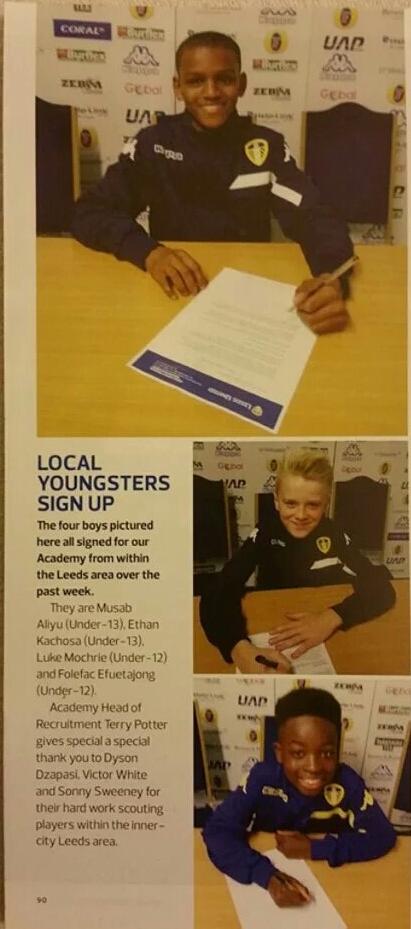 BYASportandPE's tweet photo. Congratulations to DYCA student Musab Aliyu who has recently signed for the under 13s Leeds Utd. Academy. https://t.co/iyXc9MFfHq