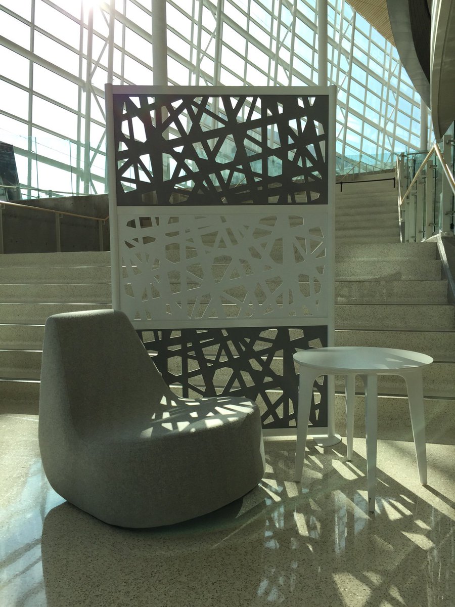Loftwall's tweet photo. #Pattern and #texture play it up in this little vignette w/ #WEB wall @admiralexpress #furniture #expo https://t.co/PNXDvnl4aZ
