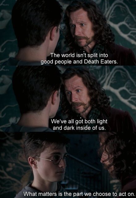 HPotterUniverse's tweet photo. "What matters is the part we choose to act on. That's who we really are." #HappyBirthdaySiriusBlack https://t.co/v70FWVR11d