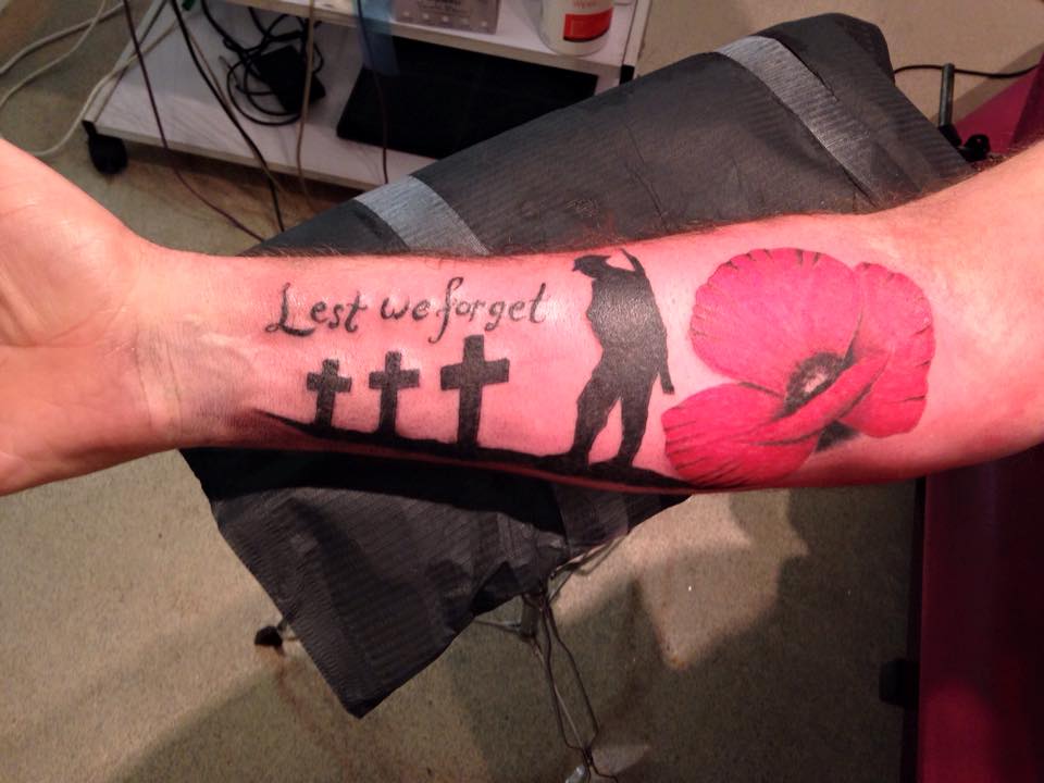 Lest we forget  Sundays memorial  Luke Agnew Tattoo  Facebook
