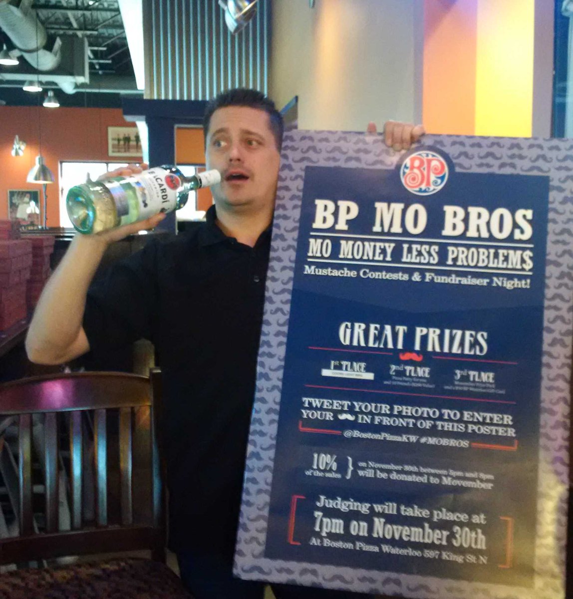 POLARFOAM's tweet photo. @BostonPizzaKW #MOBROS #BacardiBoys https://t.co/OejbDTArTe