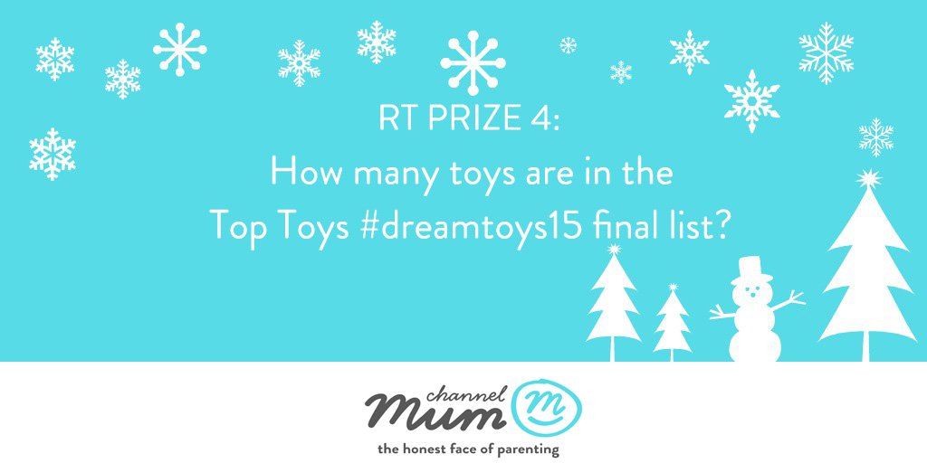 ChannelMum's tweet photo. Retweet PRIZE 4: How many toys are in the Top Toys #dreamtoys15 final list? https://t.co/kLePIR9MMF