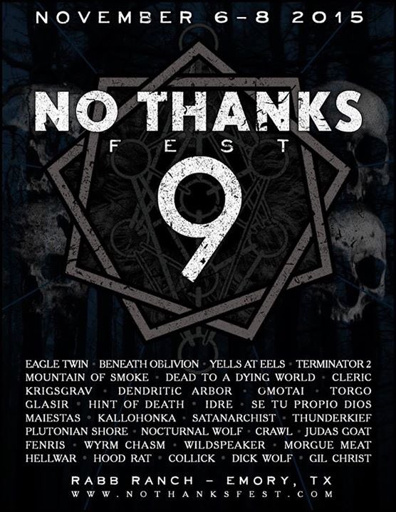 Our next ritual (11/7) in the cold forests of NO THANKS FEST - EmoryTX. Heavy metal camping. nothanksfest.com