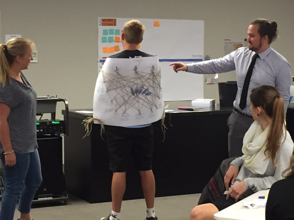 RHSHamilton's tweet photo. @CamBurrows08, Mark and Sharon sharing their kakahu #edchatnz https://t.co/dBPN7nTFN0