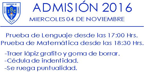Insuco_Talca's tweet photo. MAÑANA LAS PRUEBAS ADMISIÓN DESDE LAS 17:00 HORAS, LOS ESPERAMOS Y PUNTUALIDAD. https://t.co/t0kewXO5V0