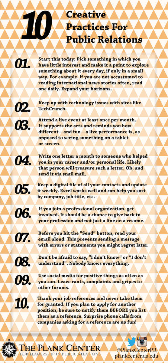 PlankCenterPR's tweet photo. #PRpros: Be more creative | https://t.co/qLCMJBZRx5  #Plank10 https://t.co/bFm7V1ARA3