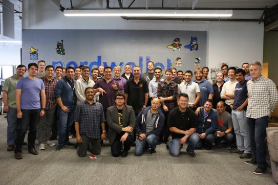 BGMusings's tweet photo. David Henke + Engineers, @danyoo, @timchen82 = Inspiration around metrics, culture, leadership at @NerdWallet. https://t.co/ucyMenY6GL