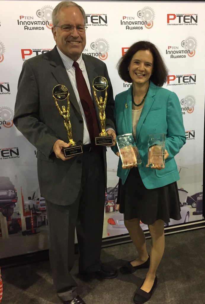Proud of two @PTENmagazine Innovation awards for training and TrueAutoMode plus People's Choice Award! #AAPEX2015