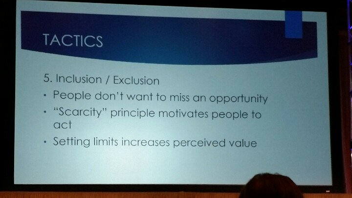 marin_dim's tweet photo. Cialdini's principles applied to data strategy at #EDV15, by the Chief Data Officer of @GeorgiaStateU (2) https://t.co/x92ynj8Kgm