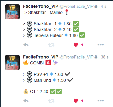 FacileProno's tweet photo. Carnage ce soir en LDC en ViP :) https://t.co/k4zaH1OKp0