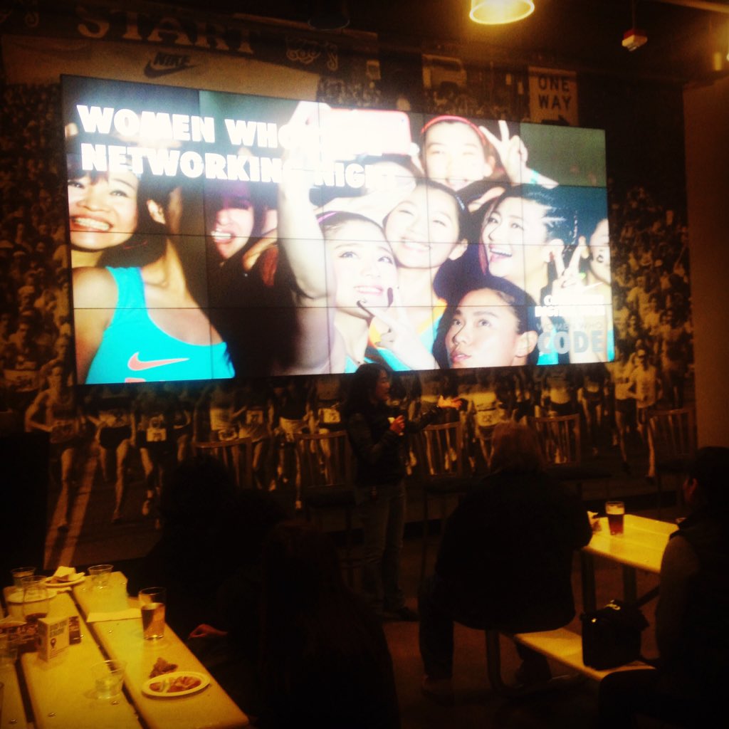 mrc_pdx's tweet image. Kathy Kitayama kicks off the @WWCodePortland networking night! Thanks for coming out! #codeisqueen #pdxtech