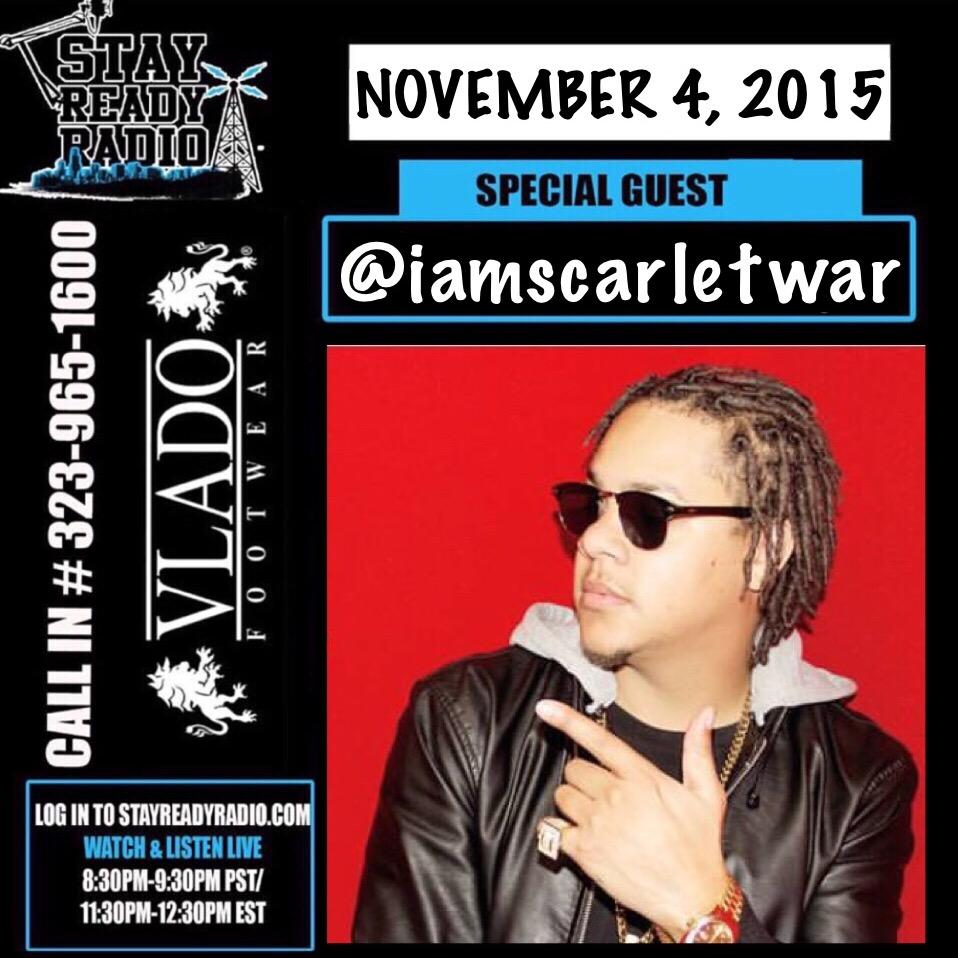 ScarletWar's tweet image. Tomorrow night i'll be talking reckless on @stayreadyradio so make sure you tune in. Fans call in 323-965-1600