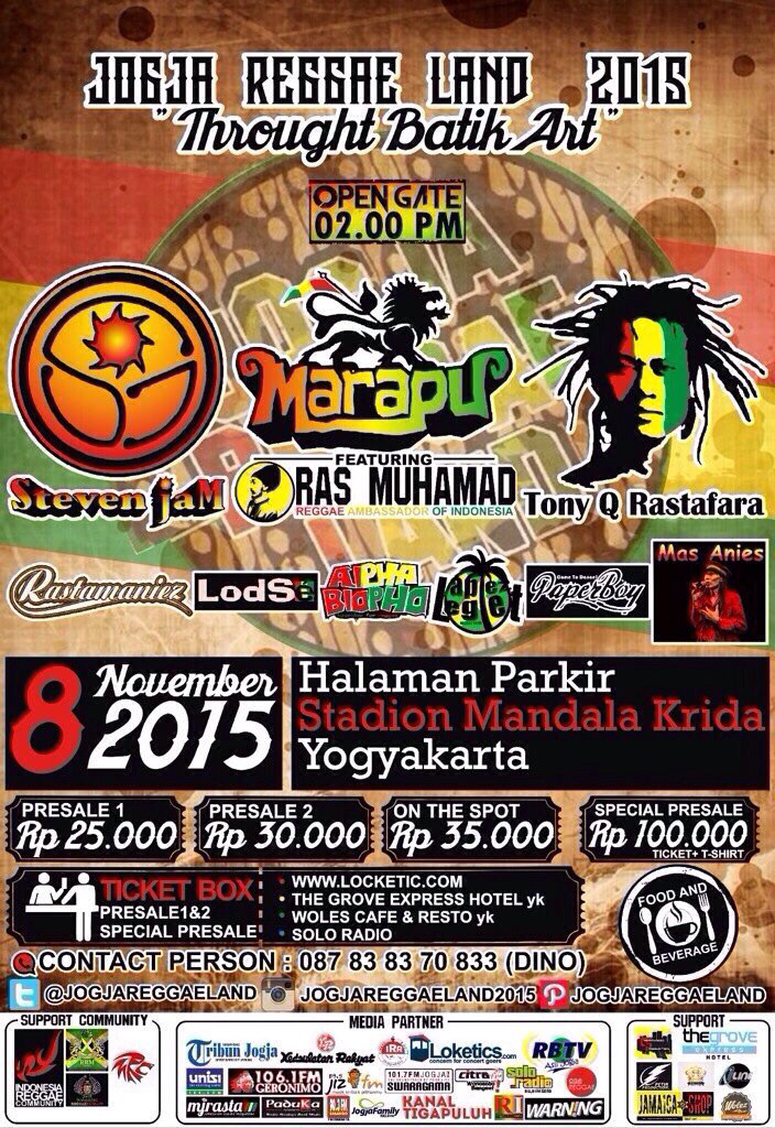 #JRL2015 (@jamaicashop) on Twitter photo yg belom dapatkan tiket <a href="/jogjareggaeland/">Jogja Reggae Land #2</a> masih bisa dibeli ditgl 8 nov,kita tidak batasi umur teman2 yg mau nonton yg belom dapatkan tiket <a href="/jogjareggaeland/">Jogja Reggae Land #2</a> masih bisa dibeli ditgl 8 nov,kita tidak batasi umur teman2 yg mau nonton