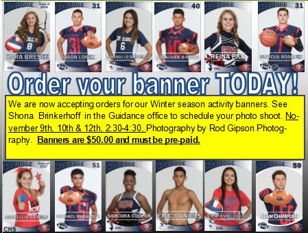 We encourage all activities! Order your banner today and support your club, sport or activity today!