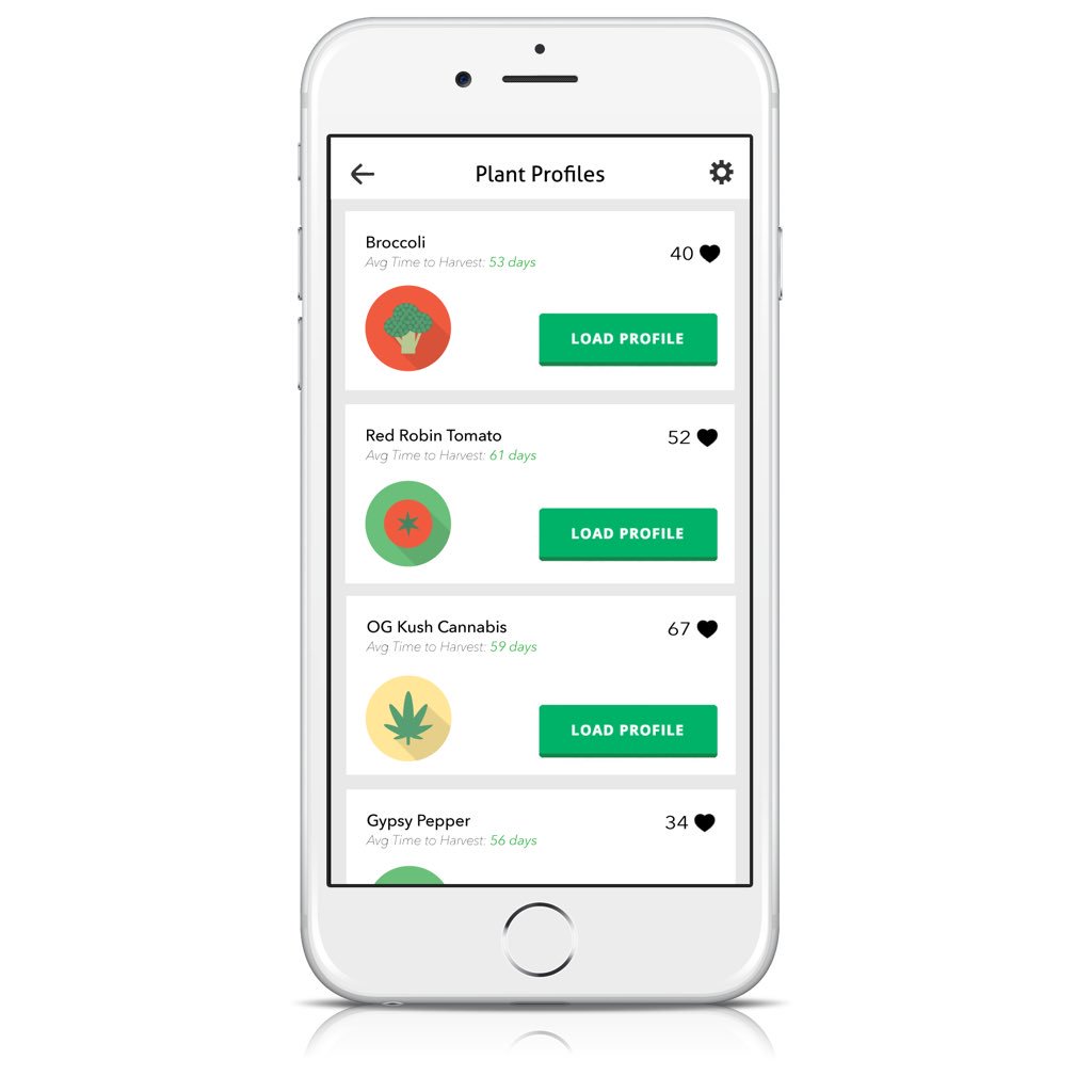teamgrowbox's tweet photo. Open up the #Growbox app and choose what you want to grow. Simply, load the profile and plant the seed. That's it! https://t.co/ULwD7ODsmo