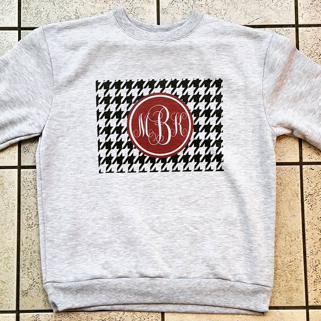 HutCustoms's tweet photo. Sublimated monogram sweatshirt for only $39.99.#hutcustoms #personalizedgifts #sweaterweather #monograms #tuscaloosa https://t.co/ijN6oYsNNf