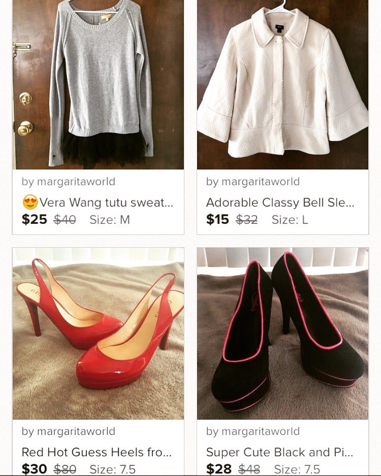 New items in my closet 
Get an automatic 5$ with my invitation code PICSL #poshmark
poshmark.com/closet/margari…