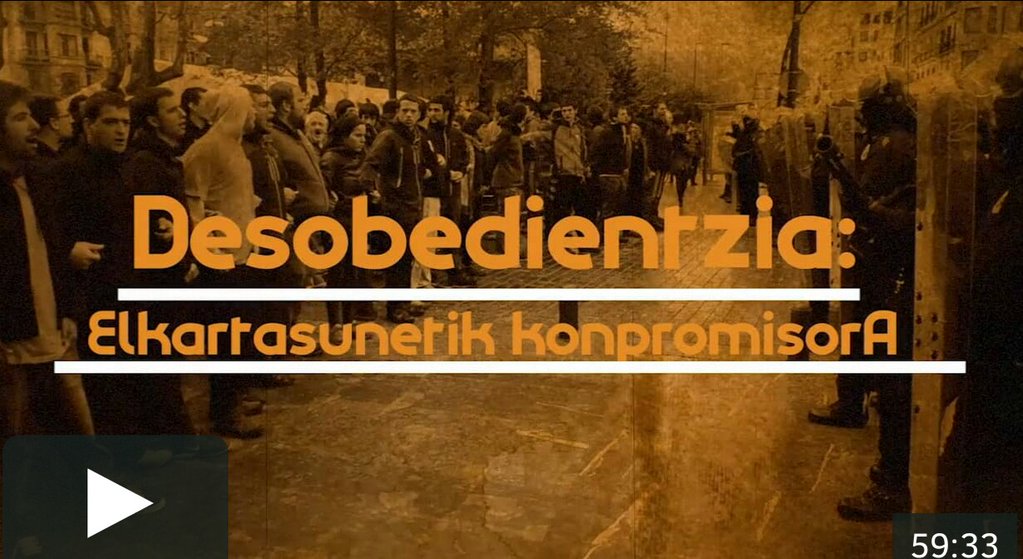 asturiesenpie's tweet photo. [Documental - Subtitul]
Desobedientzia, Elkartasunetik konpromisora! (Hasta'l 8 de Payares) https://t.co/SpVTRHsRFh https://t.co/m6KPEpu5Zi