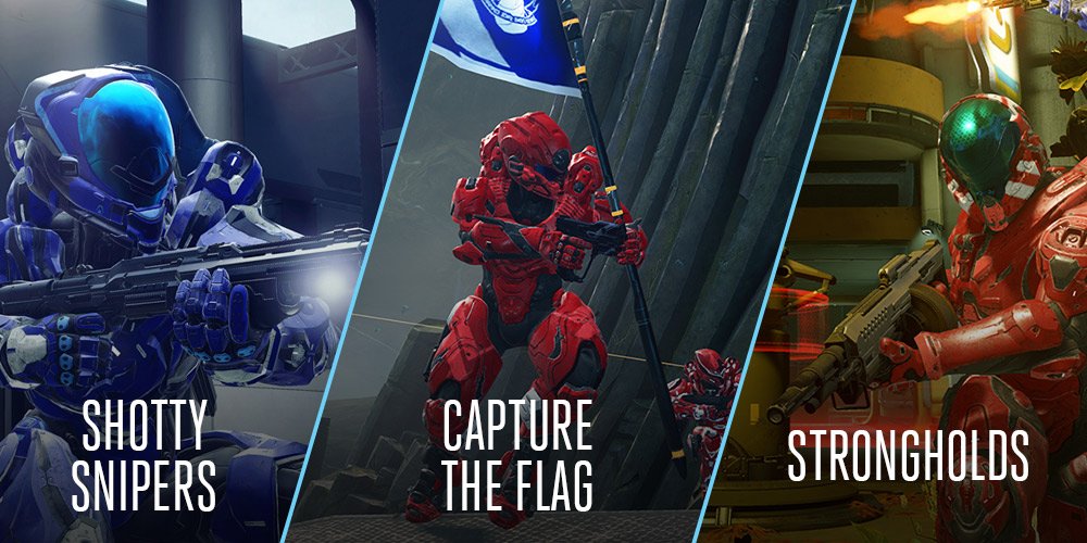 Vote for the new Halo 5 playlist you want to see this weekend! Vote here: halowaypoint.com/en-us/community