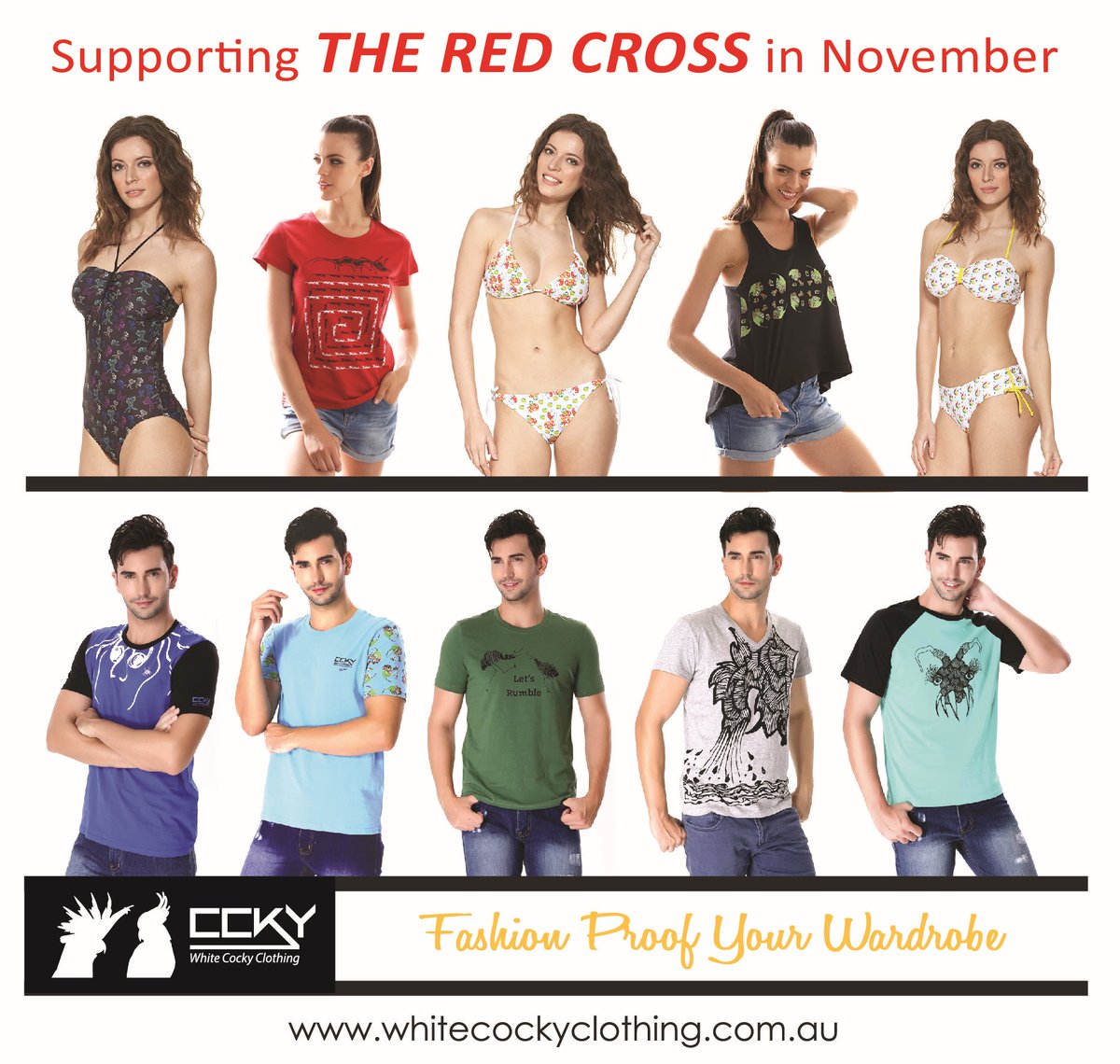 WhtCCKYclothing's tweet photo. "WhiteCockyClothing for Charity" Support The #AustralianRedCross 
 Fundraiser now on @ https://t.co/KrqASpR3zP https://t.co/xFlwcMJJb7