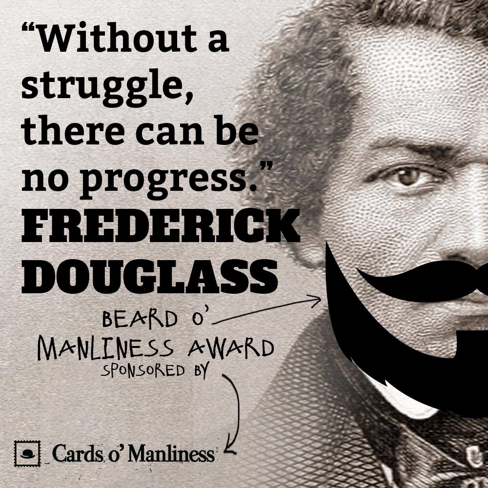 cardsomanliness's tweet photo. Winner of this week's Beard o' Manliness Award, Frederick Douglass! Don your #beard at https://t.co/6qyWSVcspw! https://t.co/3psKP7xDj8